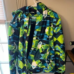 Phibee Colorful Geometric Kids Puffer Jacket